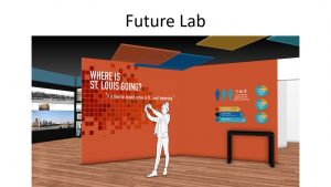 Rendering of the Future Lab with a Person in the drawing